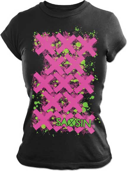 Saosin X1 Jr Women Black T-shirt - Band 