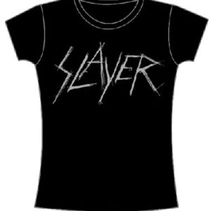 Slayer Scratchy Logo Jr Black T-shirt Large Only