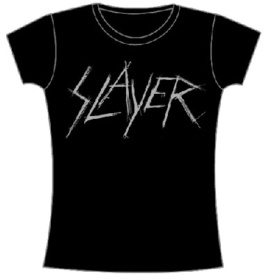 Slayer Scratchy Logo Jr Black T-shirt Large Only