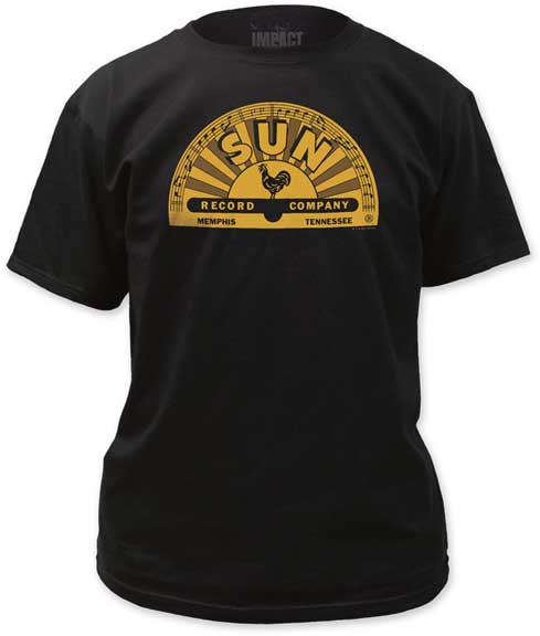 Sun Records Memphis Logo Mens Black T-shirt
