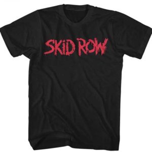 Skid Row Red Logo Mens Black T-Shirt