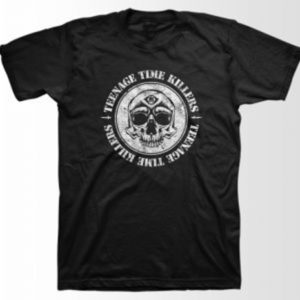 Teenage Time Killers Skull Mens Black T-shirt