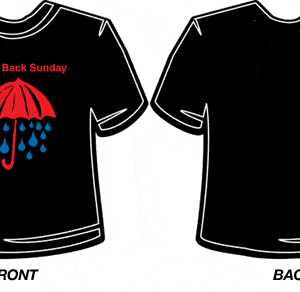 Taking Back Sunday Rain Mens Black T-shirt