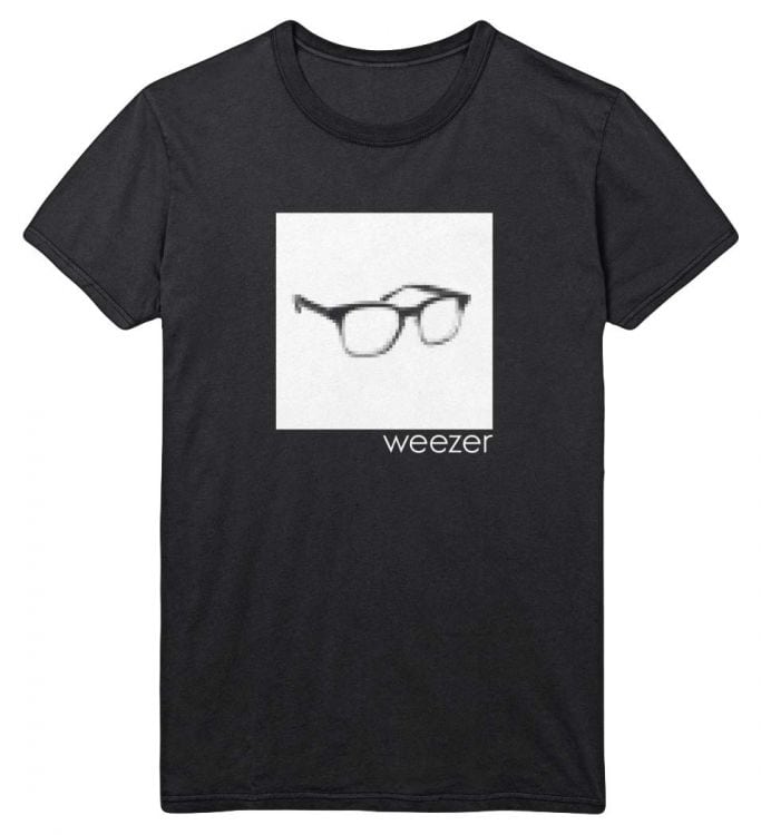 Weezer eyglasses album cover black t-shirt