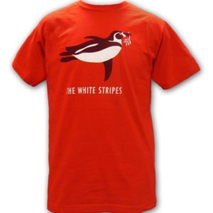 The White Stripes Penguin Mens Orange T-shirt