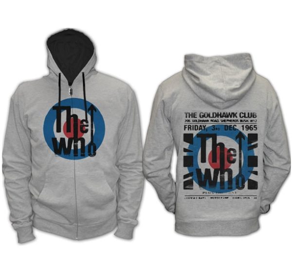 The Who The Club Lightweight Fleece Gray Hoodie XS Only