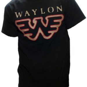 Waylon Jennings Wings Mens Black T-shirt