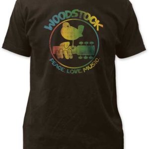 Woodstock Colorful Logo Mens Black T-shirt