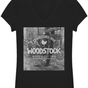 Woodstock Woods Jr V-Neck Black T-shirt