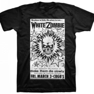 White Zombie CBGB Poster Mens Black T-shirt