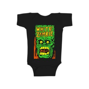 White Zombie Monster Yell One Piece Black