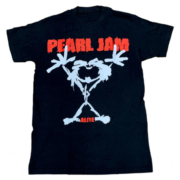Pearl Jam Alive Art Stickman Mens Black T-shirt