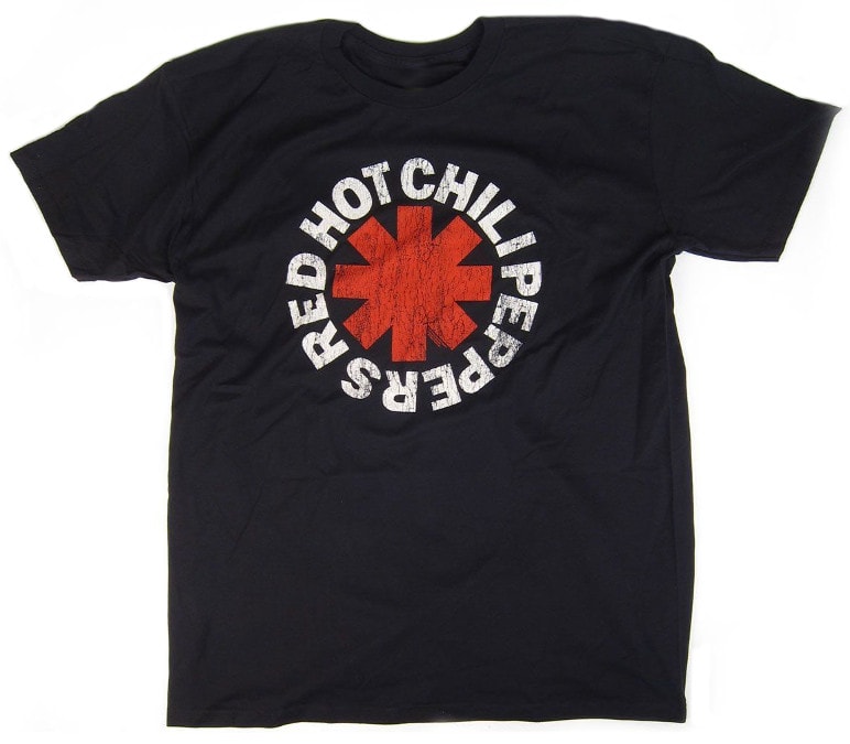 classic red hot chili peppers asterisk band t-shirt