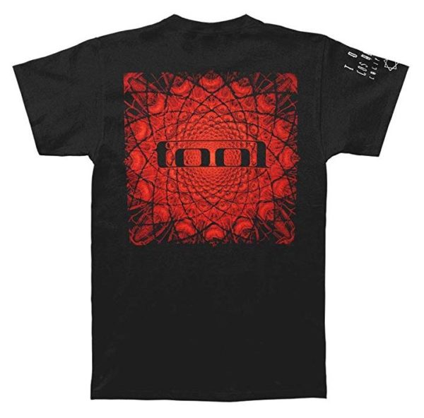 Tool Red Pattern Mens Black T-shirt