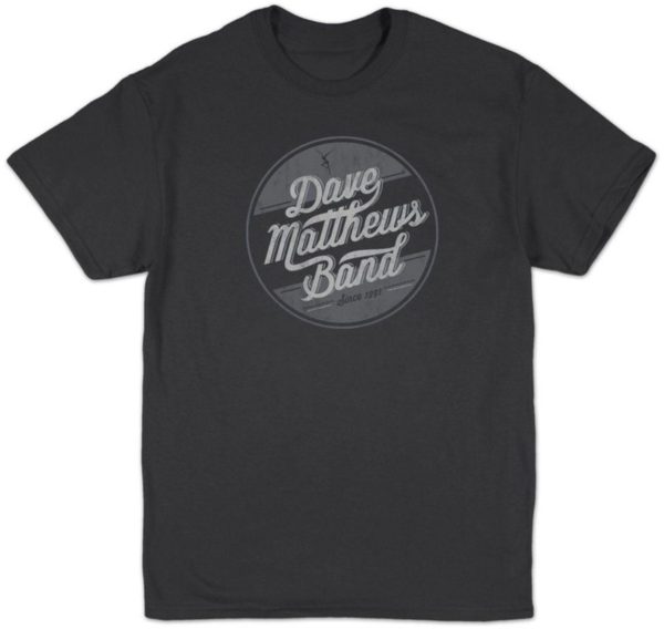 Dave Matthews Band Circle Logo Mens Gray T-shirt