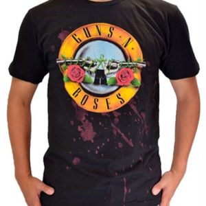 Guns N Roses Splatter Mens Black T-shirt XL Only