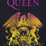 Queen Gradient Logo Mens Black T-shirt