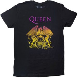 Queen Gradient Logo Mens Black T-shirt