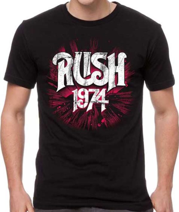 Rush 1974 Mens Black T-shirt