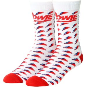 David Bowie Bolt Repeat Mens Size 8-12 Socks