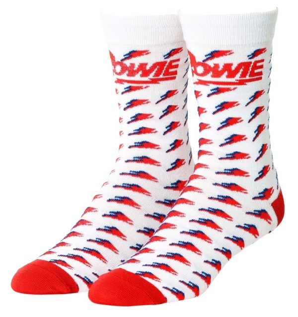 David Bowie Bolt Repeat Mens Size 8-12 Socks