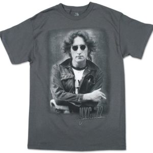 John Lennon NYC '72 Mens Gray T-shirt