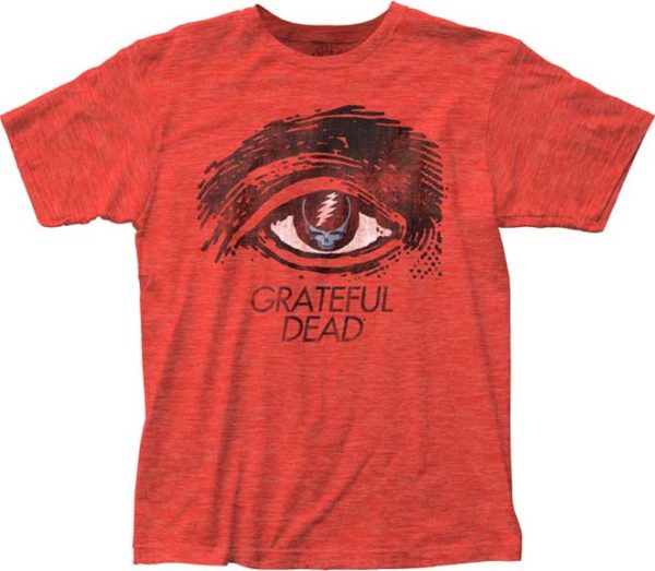Greatful Dead red t-shirt with eye and steal your face iris