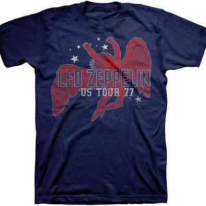 Led Zeppelin Red Icarus Mens Blue T-shirt