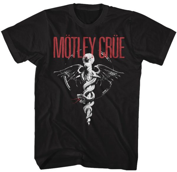 Motley Crue Dr. Feelgood Distressed Mens Black T-shirt