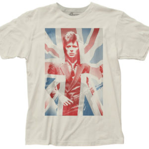 David Bowie Union Jack Mens White T-Shirt