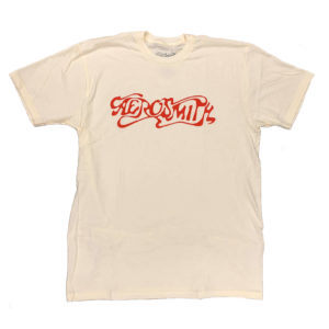 Aerosmith Classic Logo Mens OFF White T-shirt