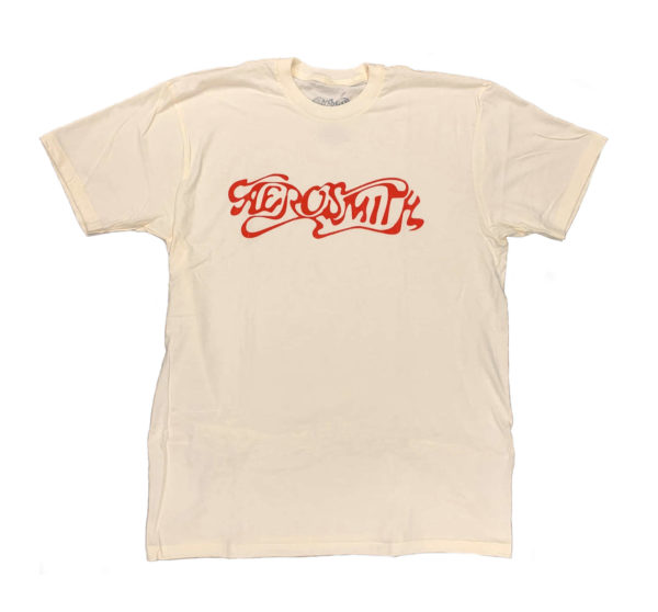 Aerosmith Classic Logo Mens OFF White T-shirt