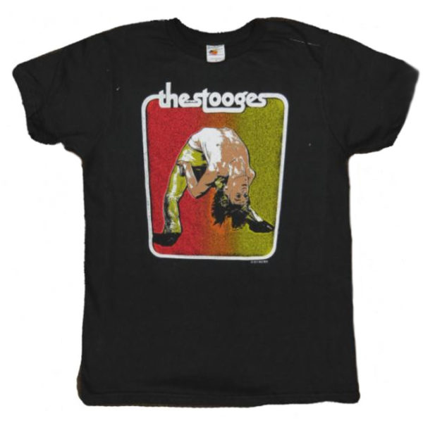 The Stooges Iggy Backbend Distressed Mens Black T-shirt