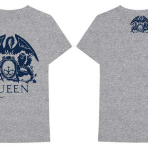 Queen Crest Heather Mens Gray T-shirt