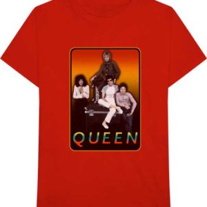 Queen Retro Frame RT Mens Red T-shirt