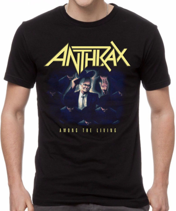 Anthrax Among the Living Mens Black T-shirt
