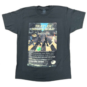 Beatles Abbey Road Eight-Track Mens Gray T-shirt