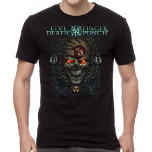 Five Finger Death Punch Iron Skull Mens Black T-shirt