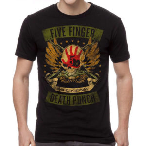 Five Finger Death Punch Locked & Loaded Mens Black T-shirt