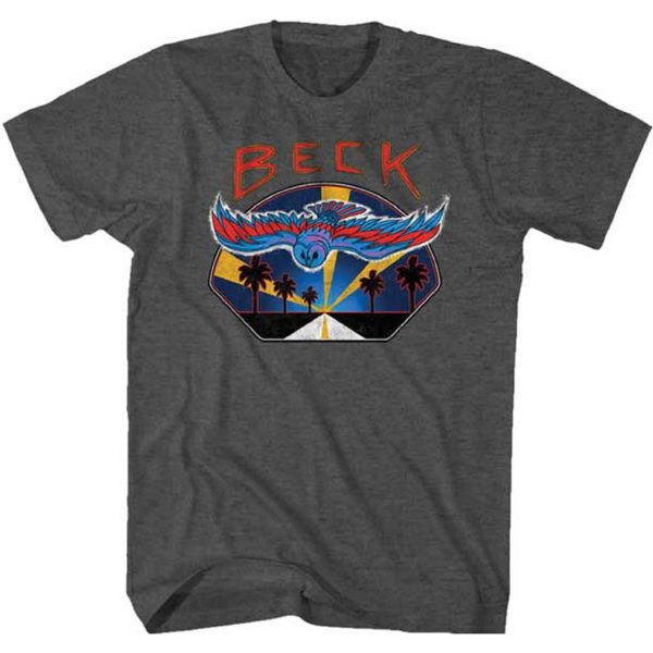Beck Soaring Owl Mens Gray T-shirt