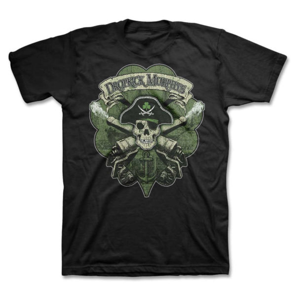 Dropkick Murphys Skull Cannon Mens Black T-shirt