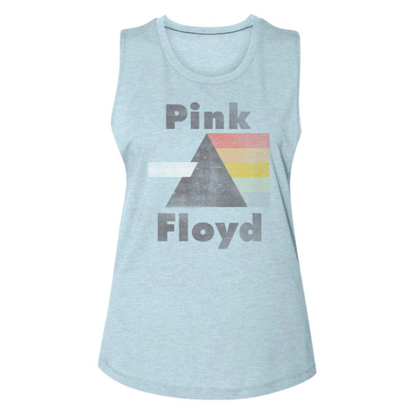 Pink Floyd Faded Prism Jr Blue Tank Top