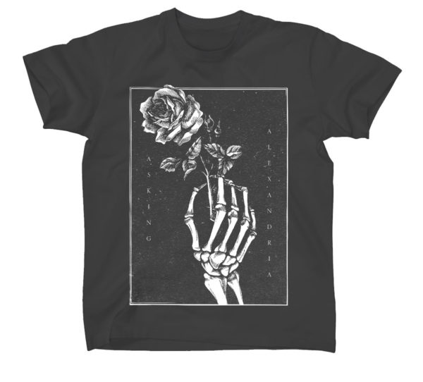 Asking Alexandria Skeleton Rose Mens Black T-shirt