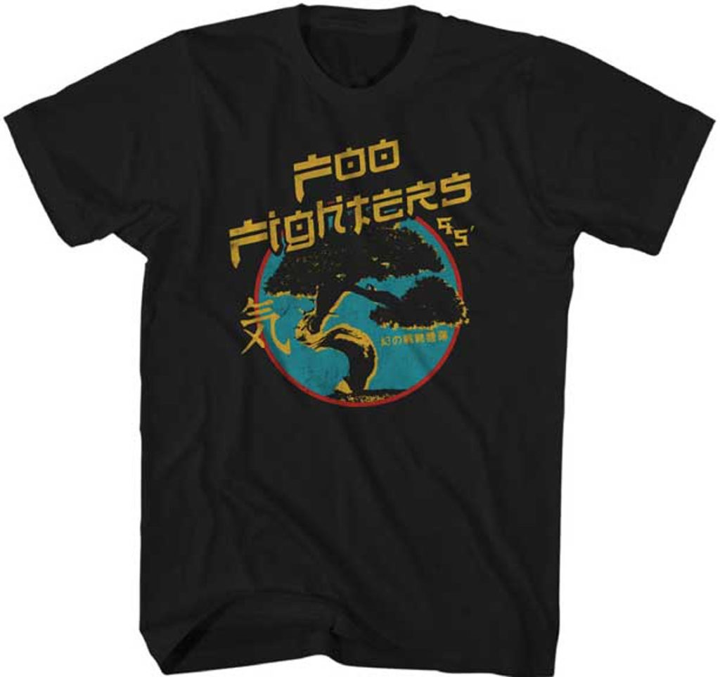 Foo Fighters Bonsai Tree Image black t-shirt