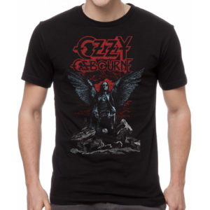 Ozzy Osbourne Angel Wings Mens Black T-shirt