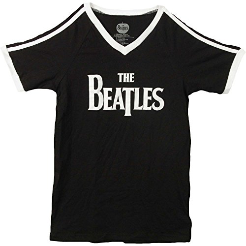 The Beatles Logo Juniors Soccer Black T-shirt XXL Only