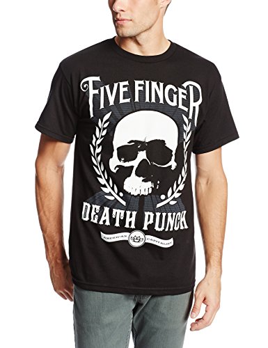 Bravado Men's Five Finger Death Punch Skull Zoom T-Shirt Black Small Only