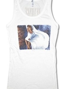 Beyonce Silk Dress 30/1 Junior White Tank Top