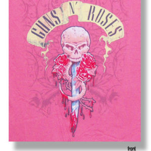 Guns N Roses Knife Swag Womens Jr. Baby Doll Pink T Shirt XL Only