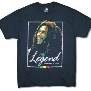 Bob Marley 2/6/1945 Mens Black T-Shirt